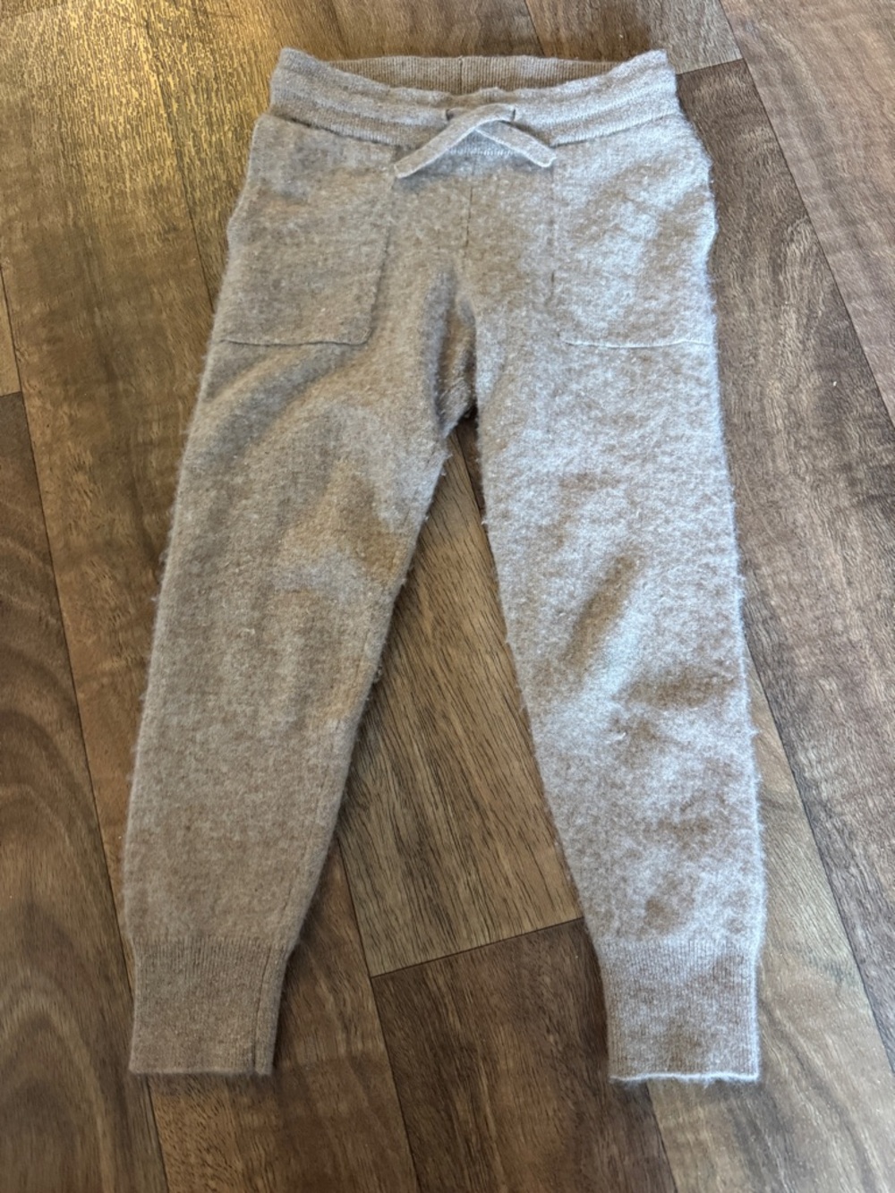 Cashmere Kids Jogger Pants - beige 4T